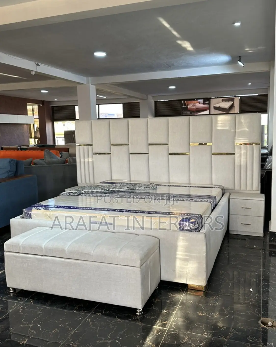 Palazzo White Panel Luxury Bed Set
