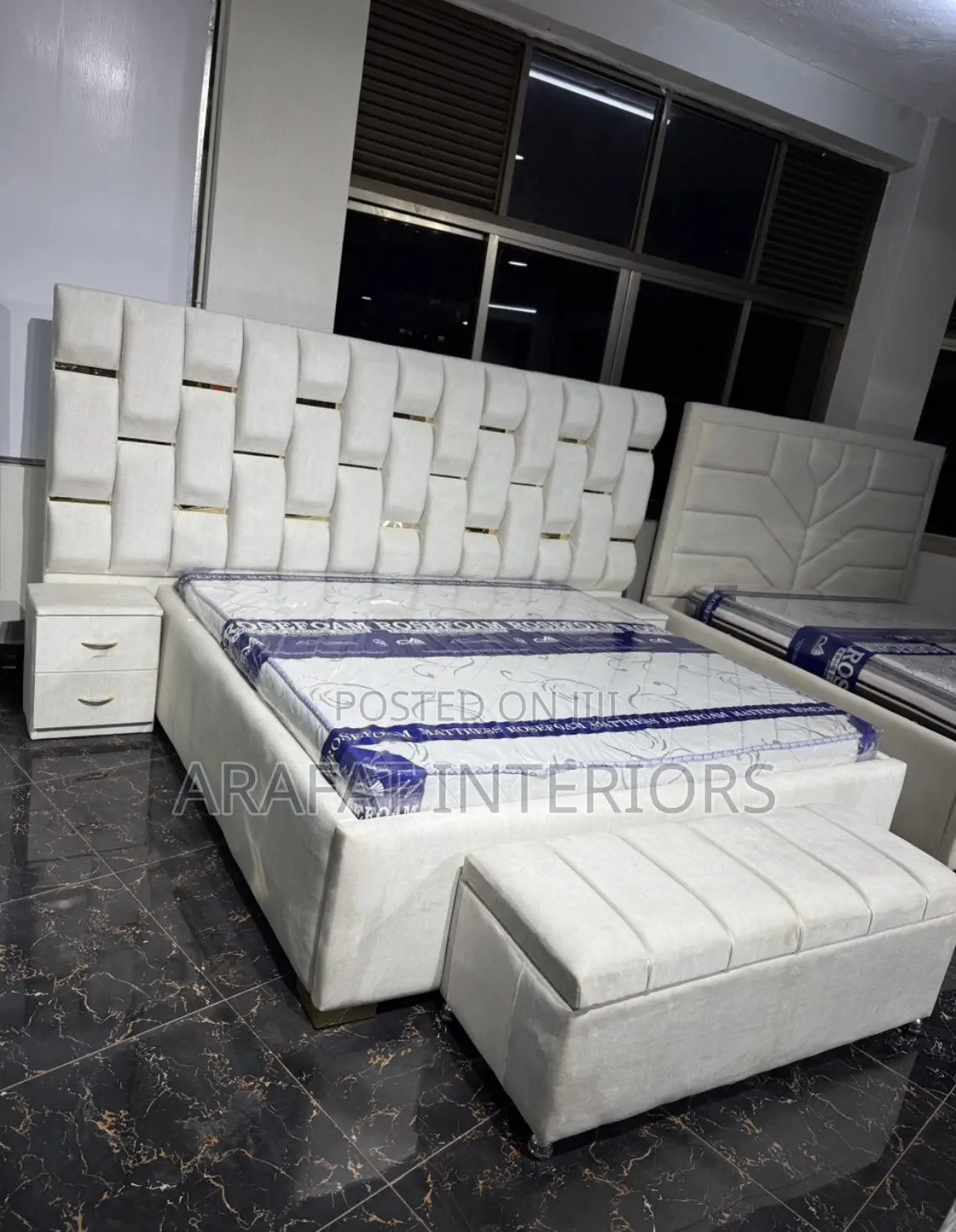 Weave Luxe White Gold Bed Set