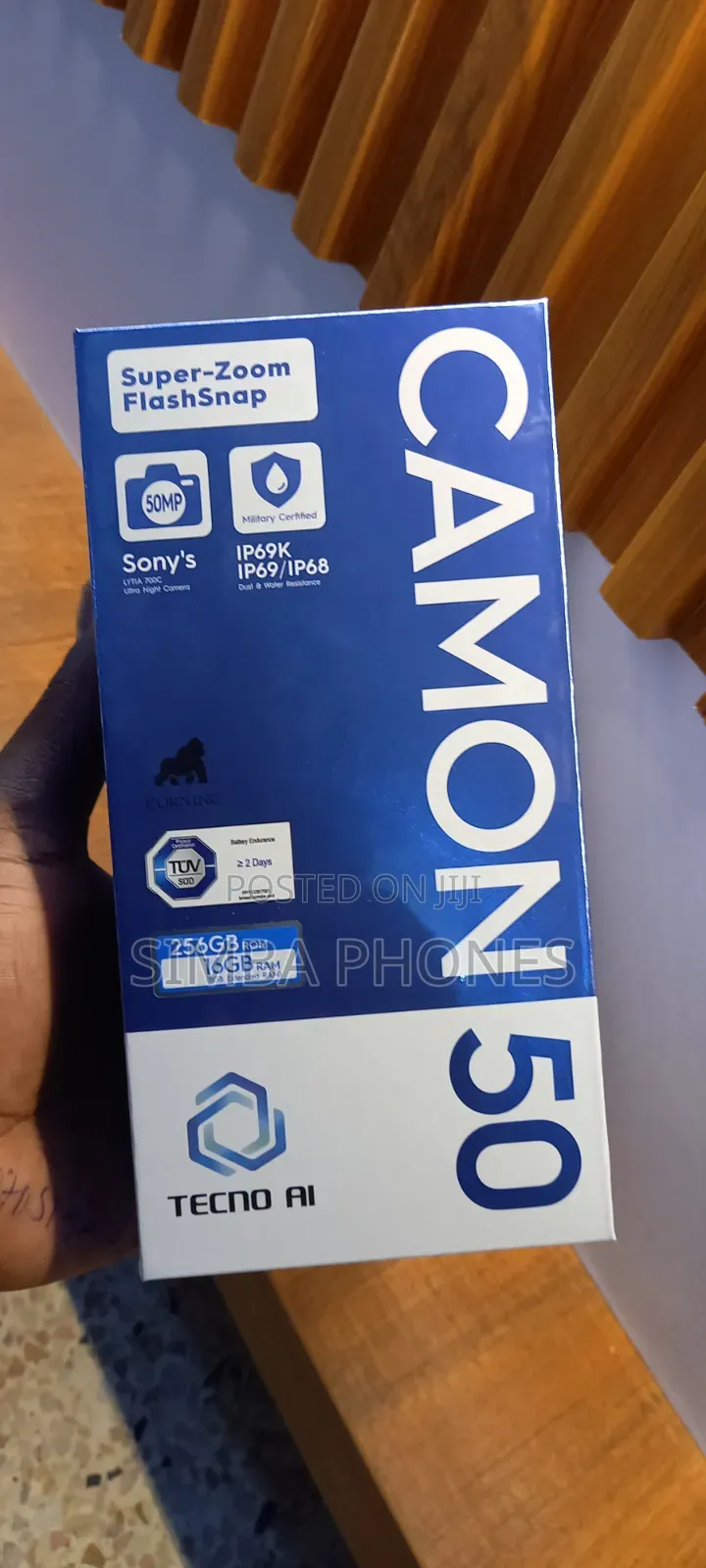 New Tecno Camon 50 256 GB Blue