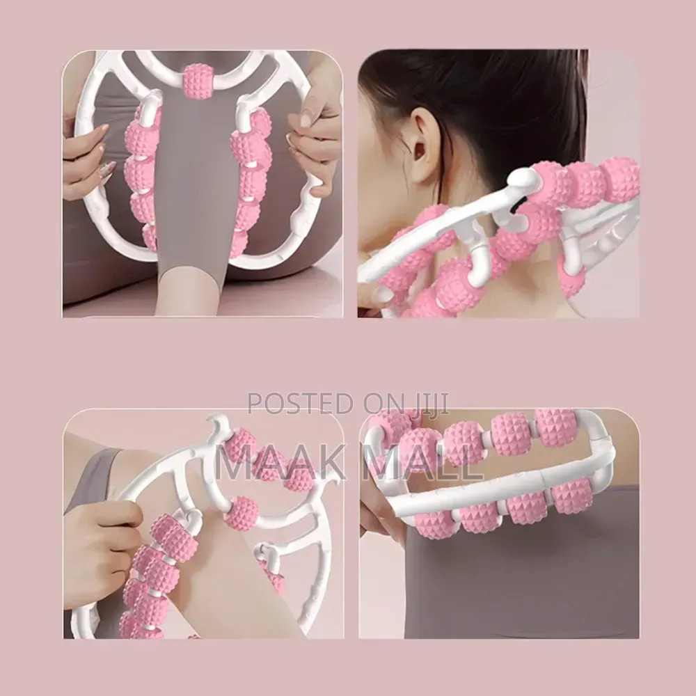 20-Wheel Muscle Roller, Circular Arm Leg Clamps Massager Trigger