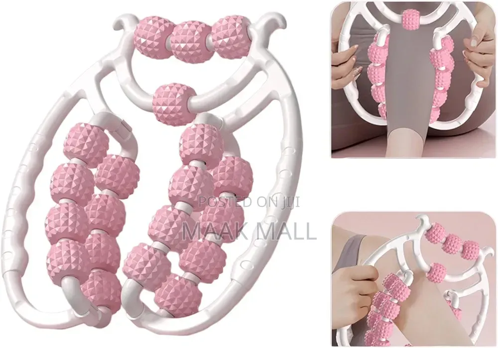 20-Wheel Muscle Roller, Circular Arm Leg Clamps Massager Trigger