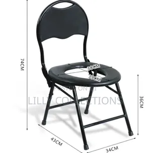 Black Foldable Adult Potty