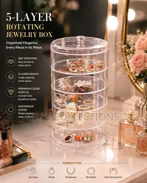 5 Layered Transparent Jewelry Boxes