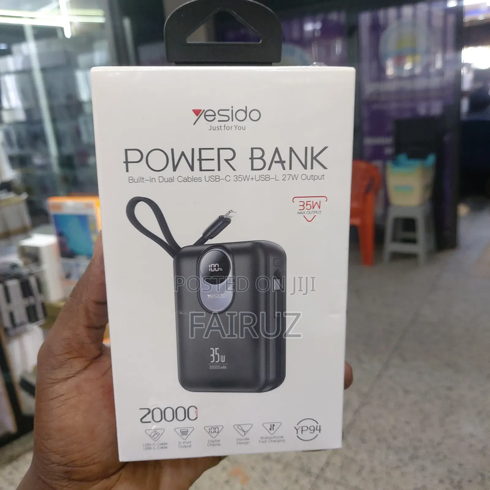 35w Yesido 20000mah Power Bank Yp94