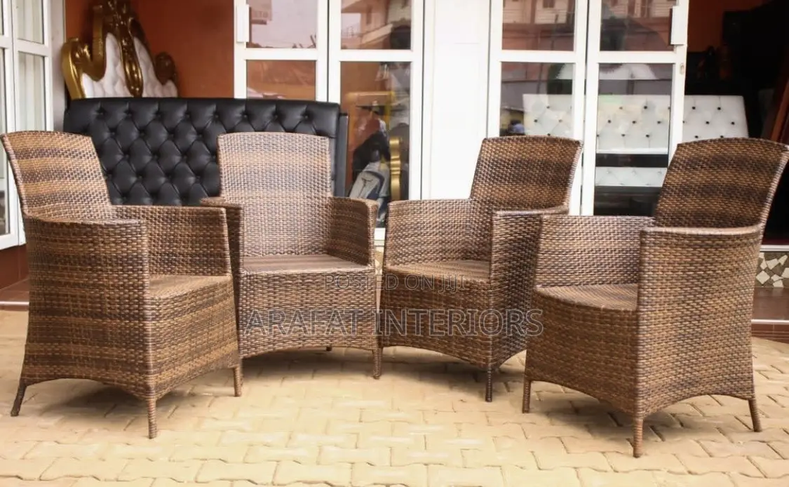 Stylish Brown Wicker Armchair