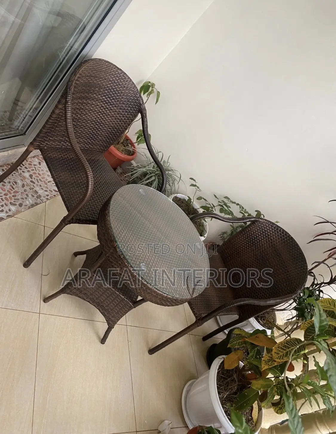 2-Seater Wicker Bistro Set