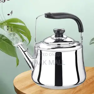 3l Thick Stainless Steel Large Capacity Whistling Kettle - Silver