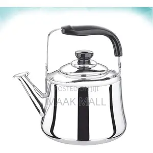 3l Thick Stainless Steel Large Capacity Whistling Kettle - Silver