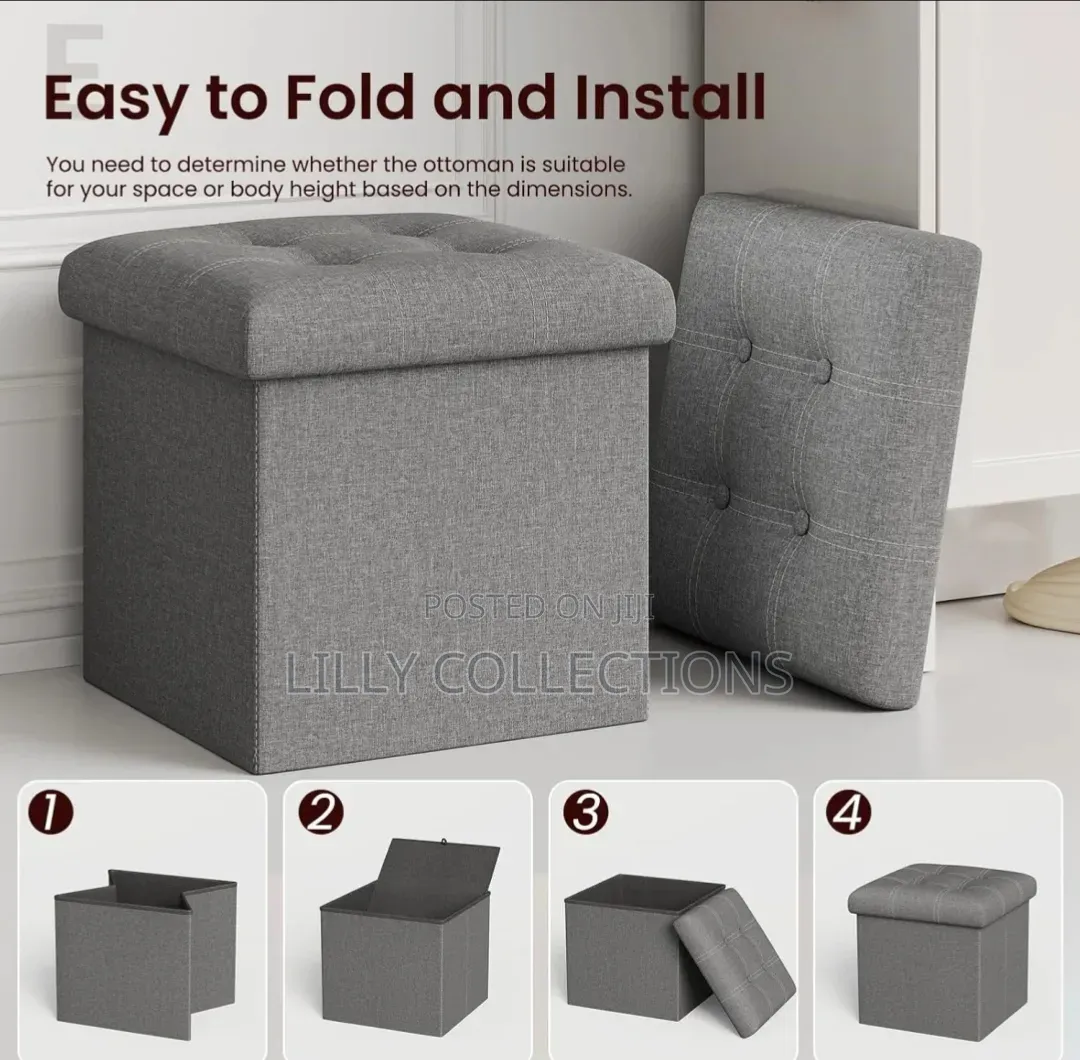 40cm Foldable Portable Ottomans Storage