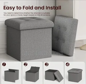 40cm Foldable Portable Ottomans Storage