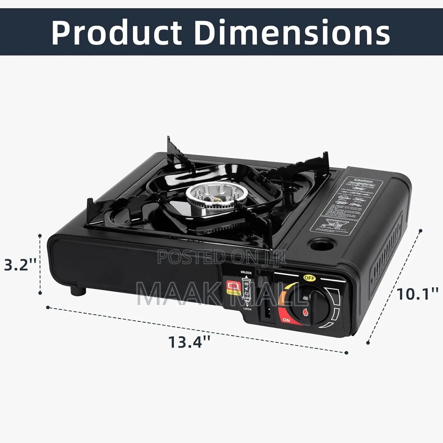 Portable Gas Cooker Stove With 4 Butane Canisters and Carry Case