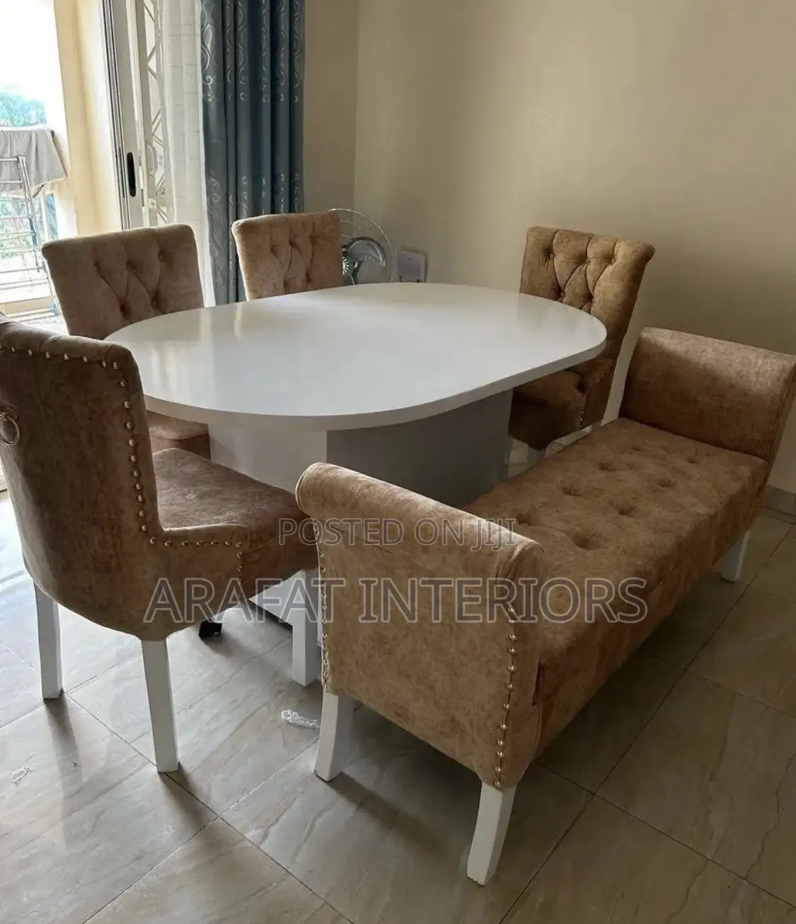 Modern and Luxurious Upholstered Dining Table