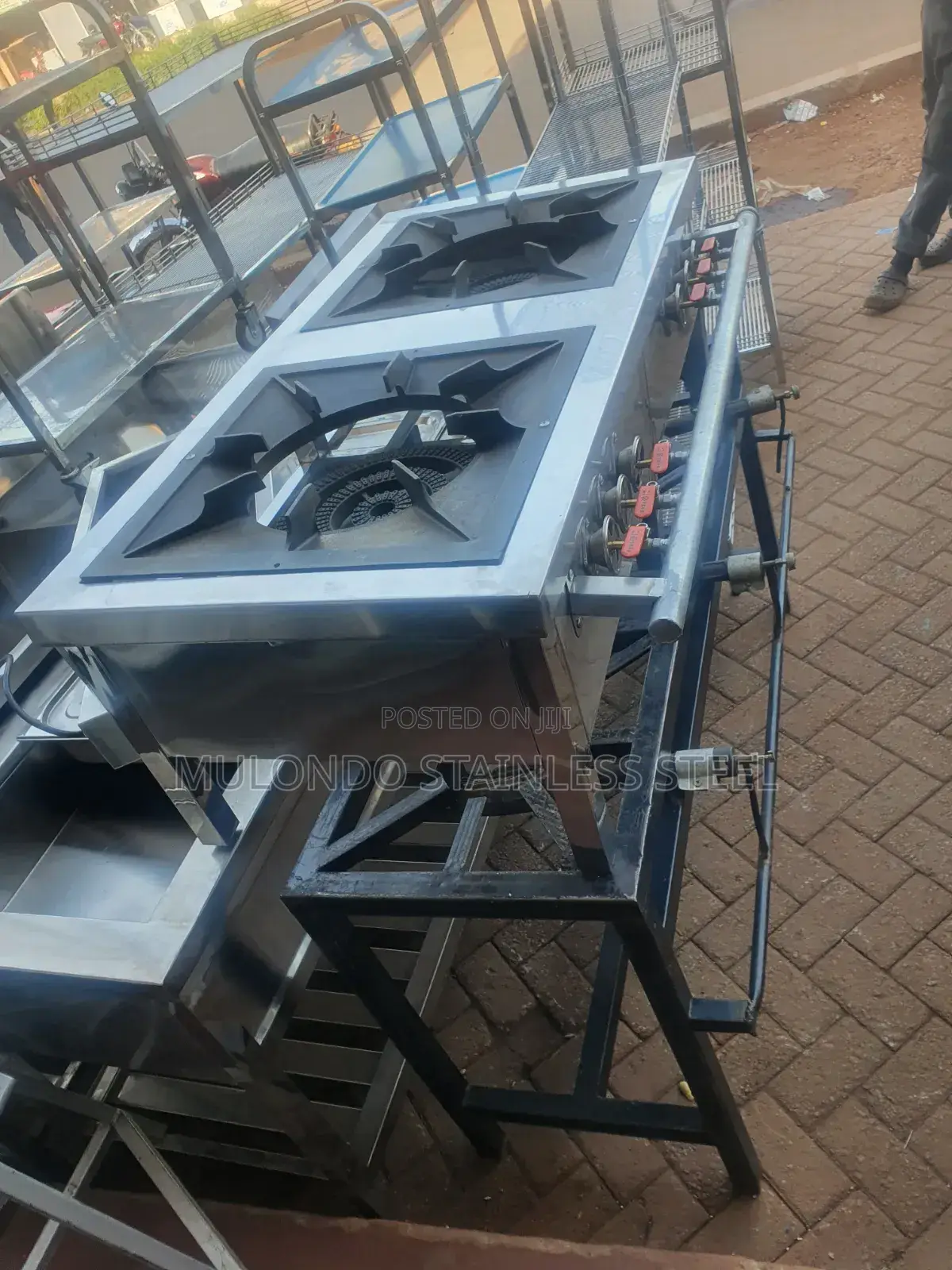 Commercial Stainless Steel Gas Burner Stove Two Burner