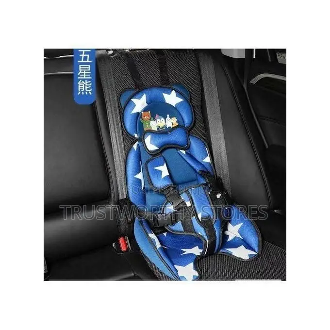 Fabric Baby Car Seat Cushion Featuring Cartoon Animal Graphics