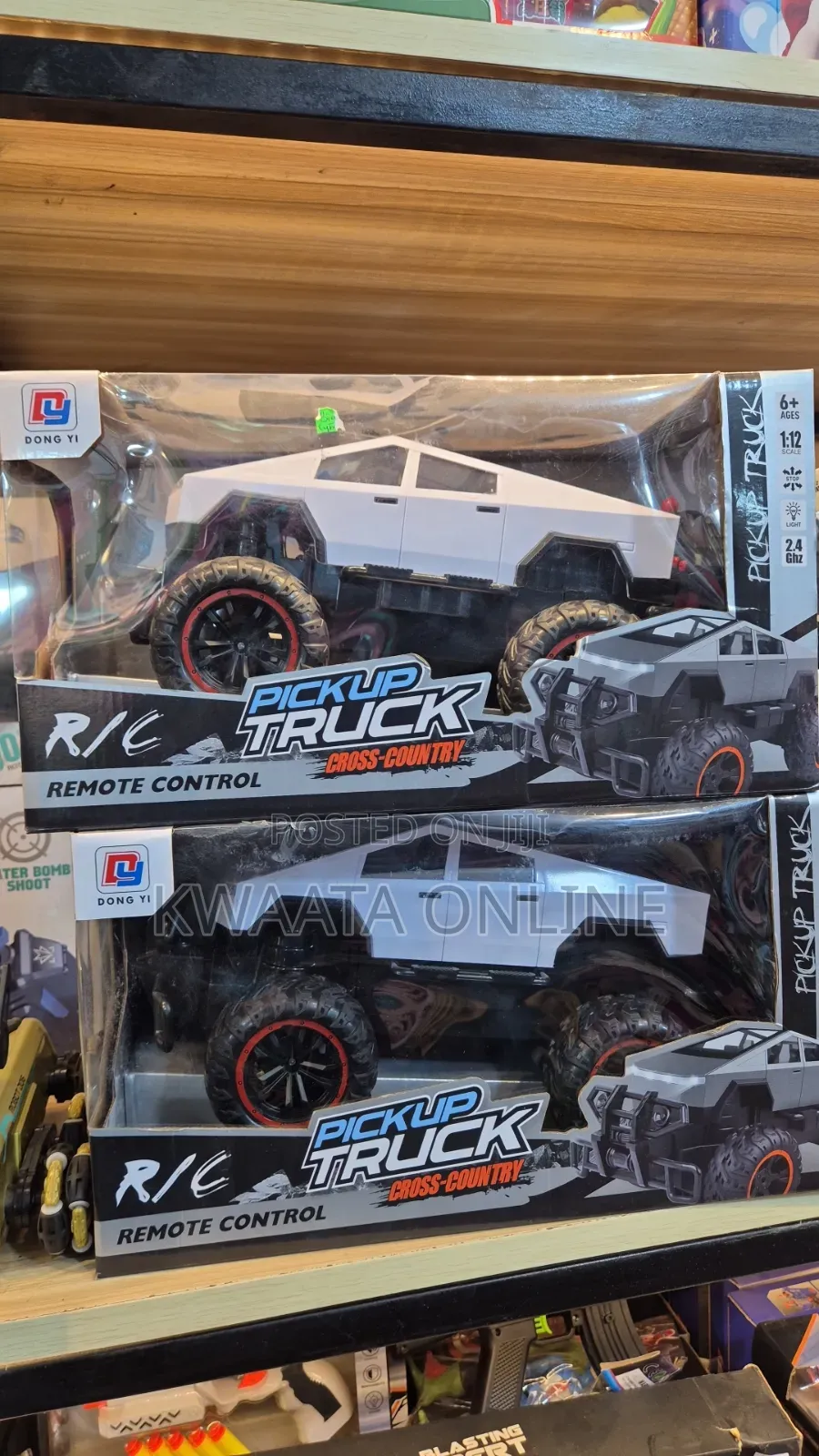 Pickup Toy Truck, 2.4ghz Remote Control, Led Lights, Usb Rechargeable