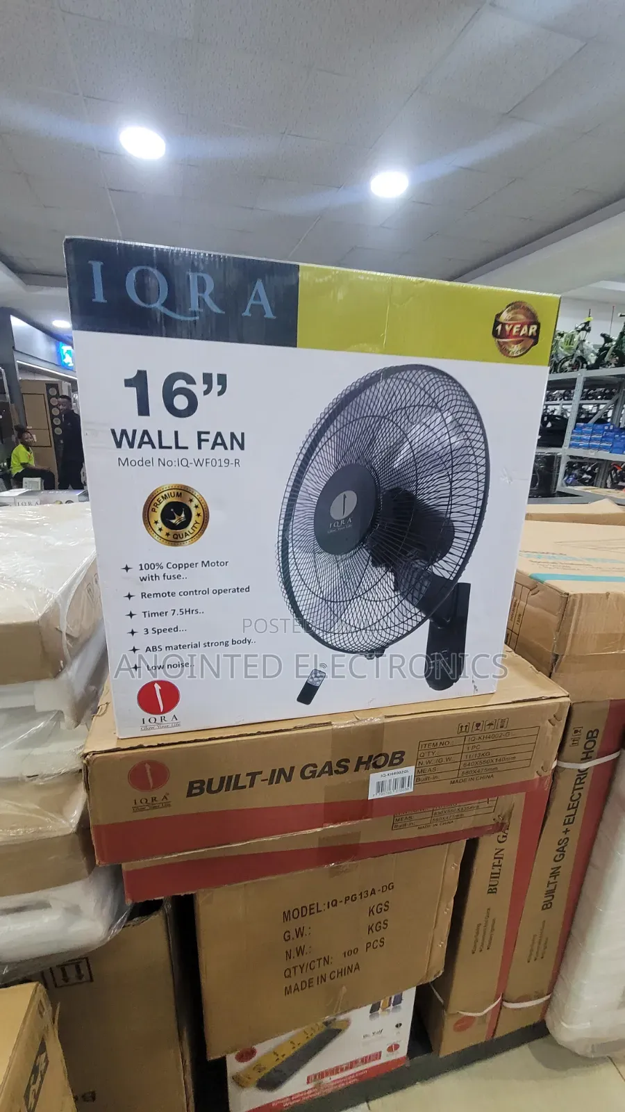 Iqra Original Wall Fans With a Remote