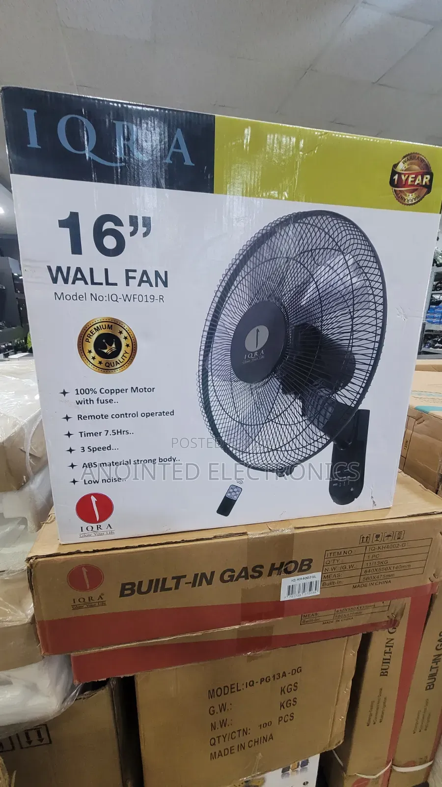 Iqra Original Wall Fans With a Remote