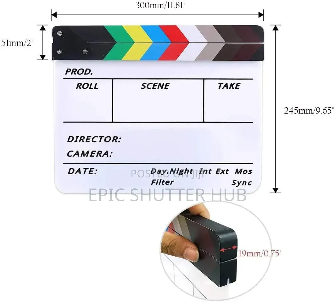 Movie Film Video Clapboard Director's Cut Action Clapper Board