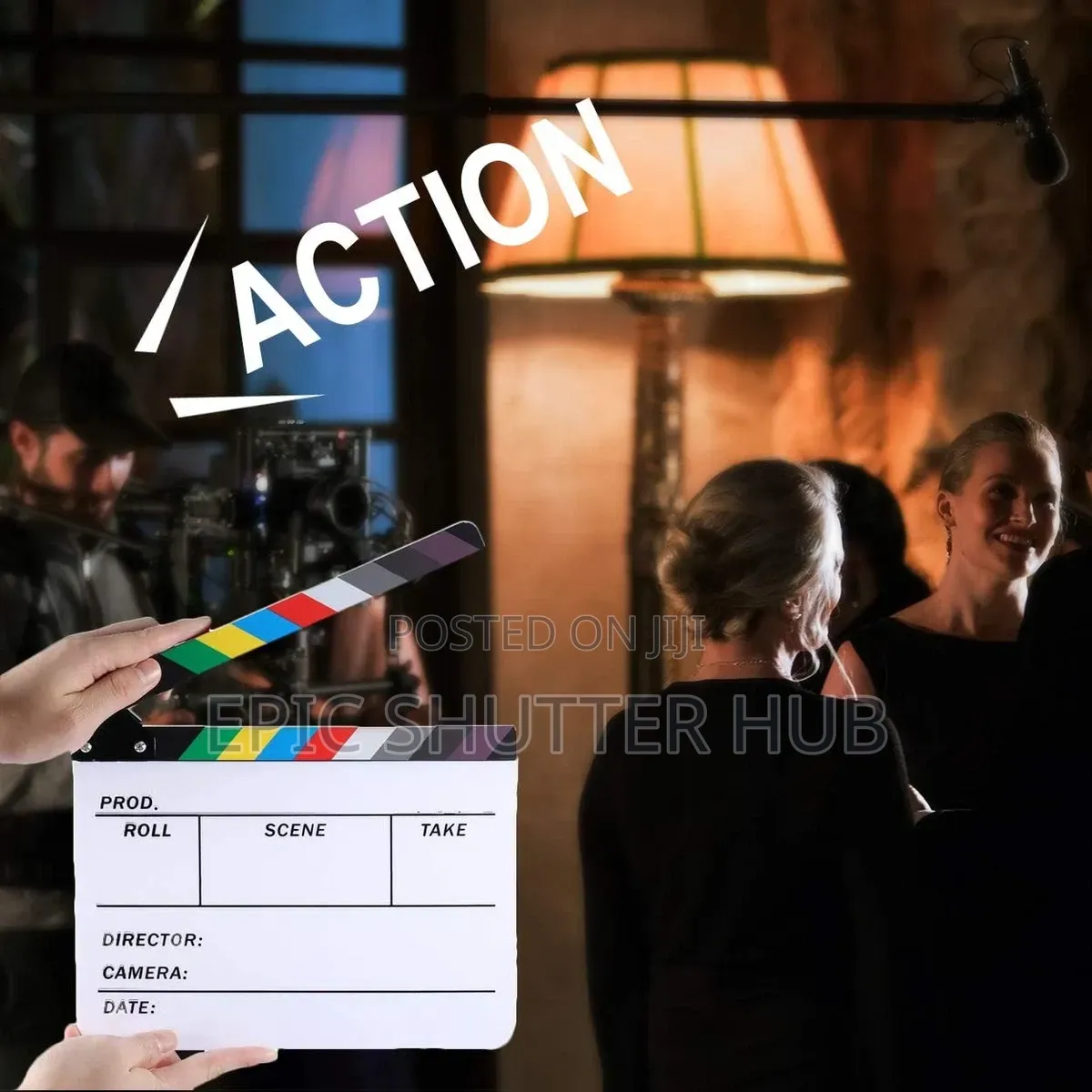 Movie Film Video Clapboard Director's Cut Action Clapper Board
