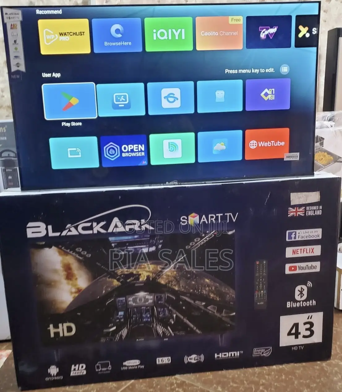 Brand New Blackark 43 Inches Digital Smart Frameless Tvs