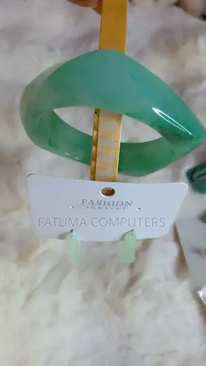 Combo Square Bangle and Acrylic Hoop Earrings