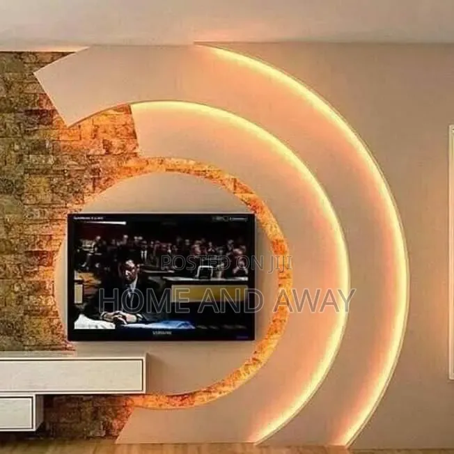 Gypsum Entertainment Tv Wall Units