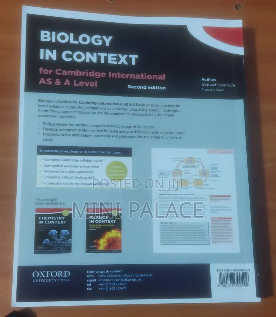 Biology in Context for Cambridge International as and a Level