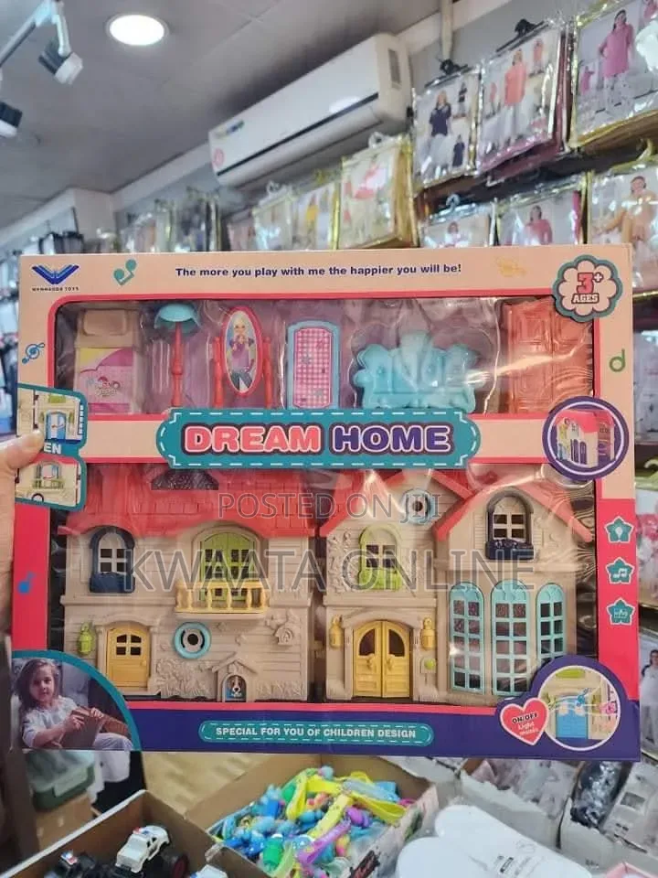 Doll House Set for Kids With Bed Room, Kitchen Furniture Set