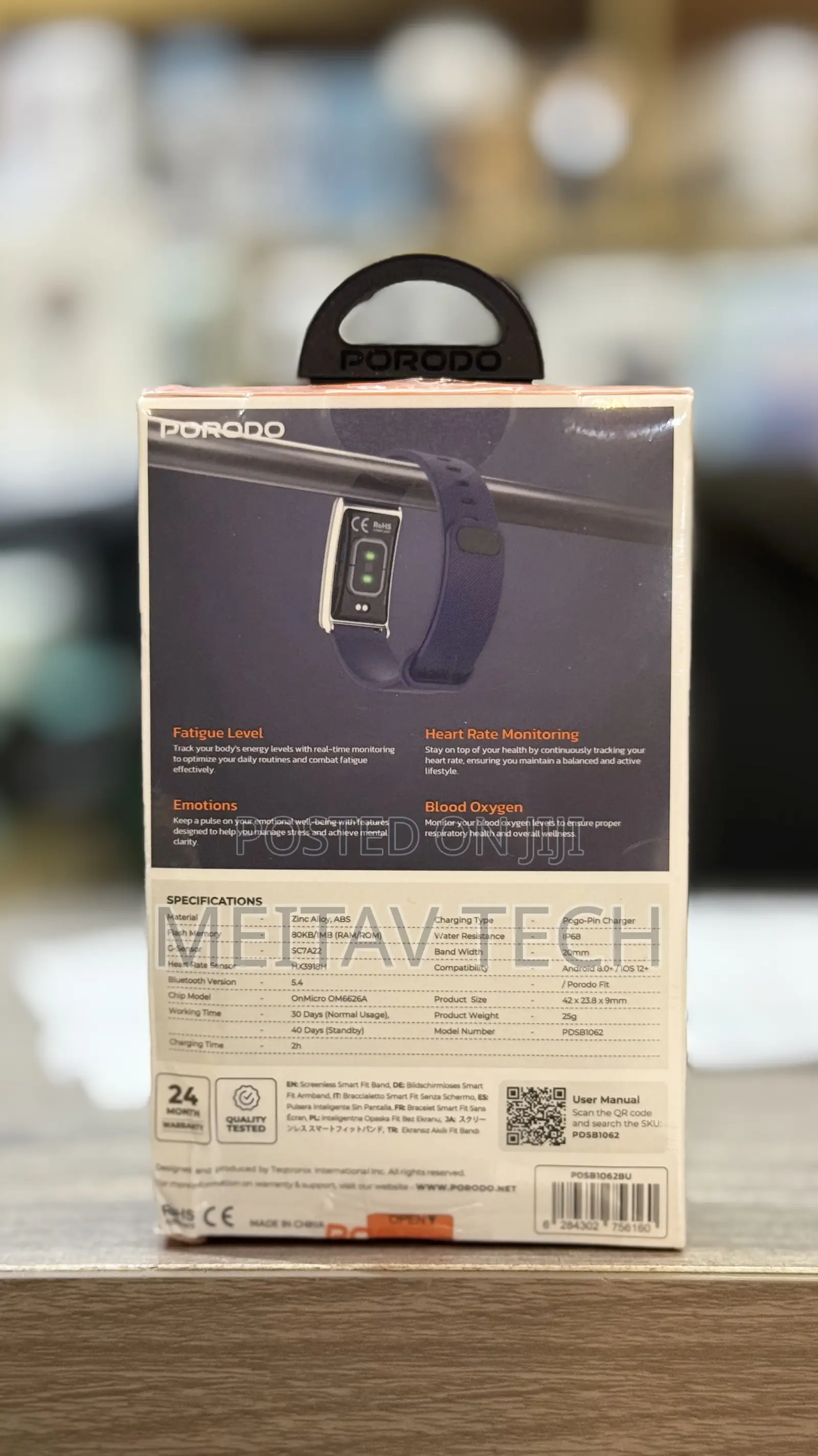 Porodo Track Fit Screenless Smart Fitness Band