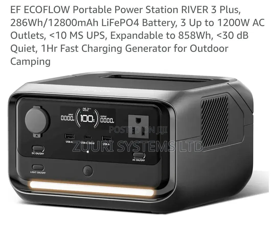 Ecoflow Portable Power Station River 3 Plus, 286wh/12800mah