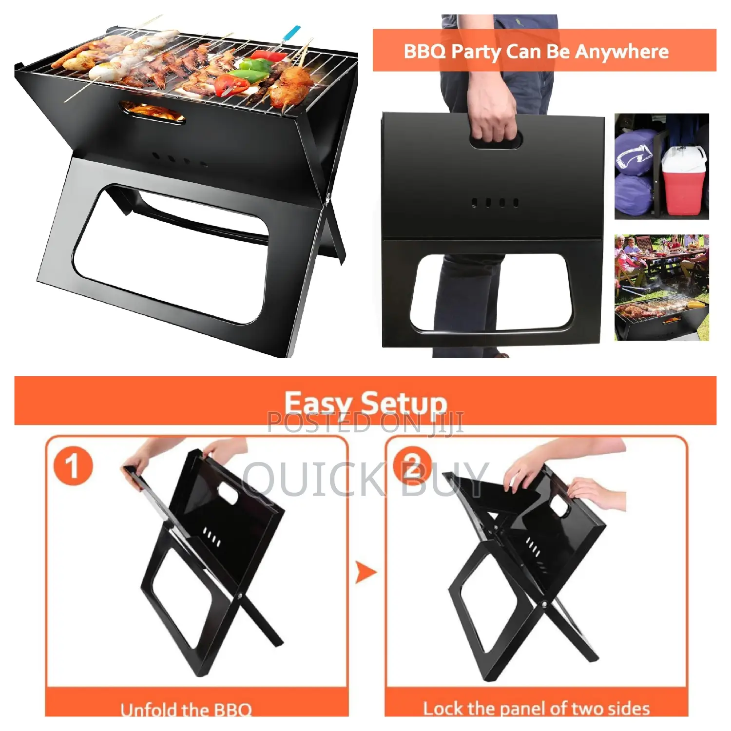 Moclever Foldable Charcoal Grill