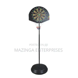 3in1 Dartboard Basketball Hoop On Frestanding Adjustable Metal Stand