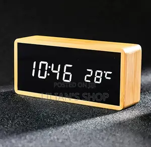 Digital Bamboo Alarm Clock
