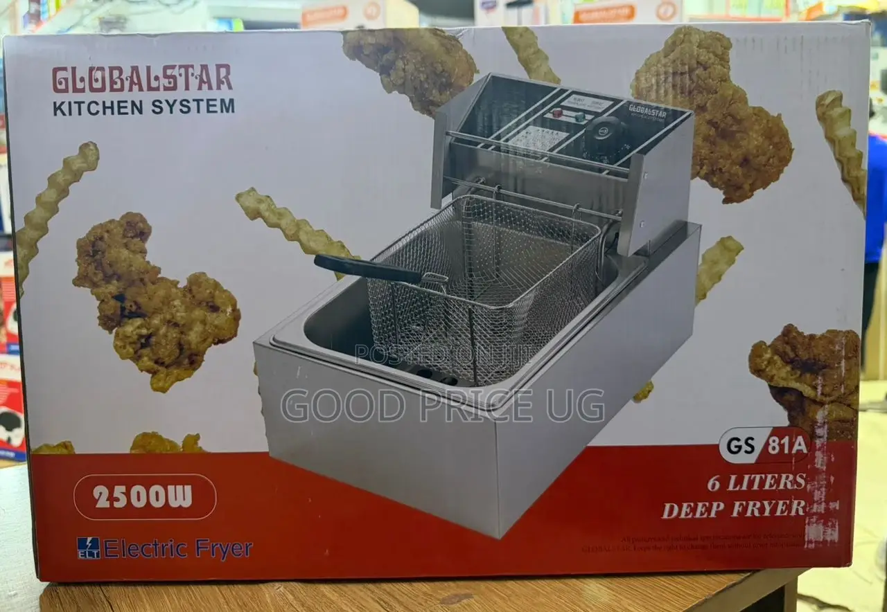 Globalstar Gs81a 6l Single Tank Stainless Steel Deep Fryer.