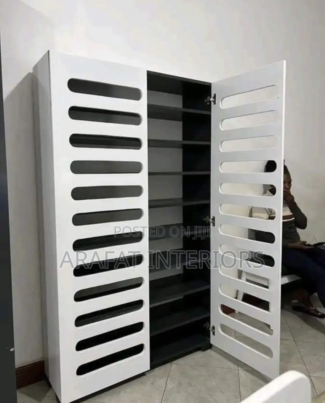 White Slat Wardrobe 