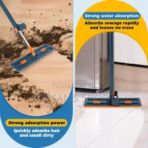 360° Rotating Hands Free Microfiber Flat Floor Mop With a Foldable