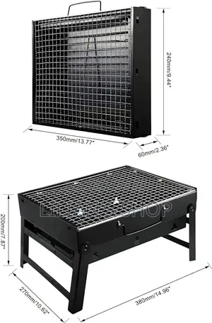 Stainless Steel Folding Portable Charcoal BBQ Grill