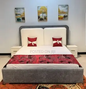 Two-Tone Gray White Bed Set 