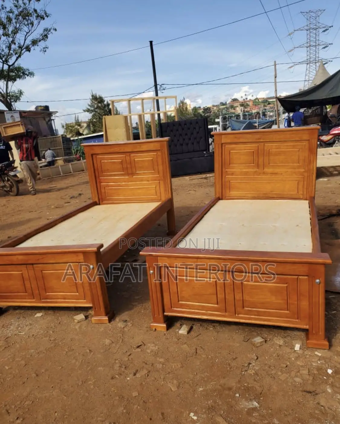Classic Panel Wooden Single Beds 