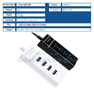 4-Port Usb 3.0 Hub.