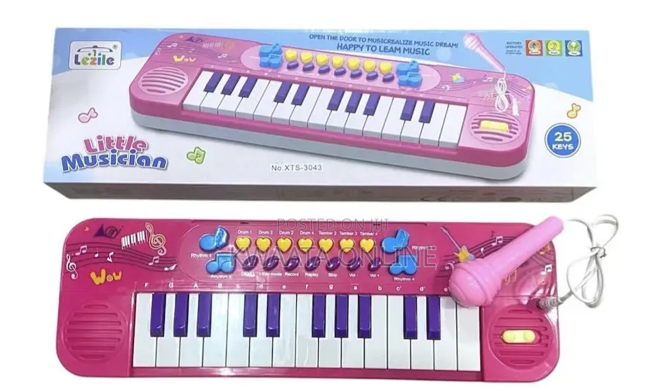 25 Keys Kids Musical Keyboard Piano Toy With Microphone