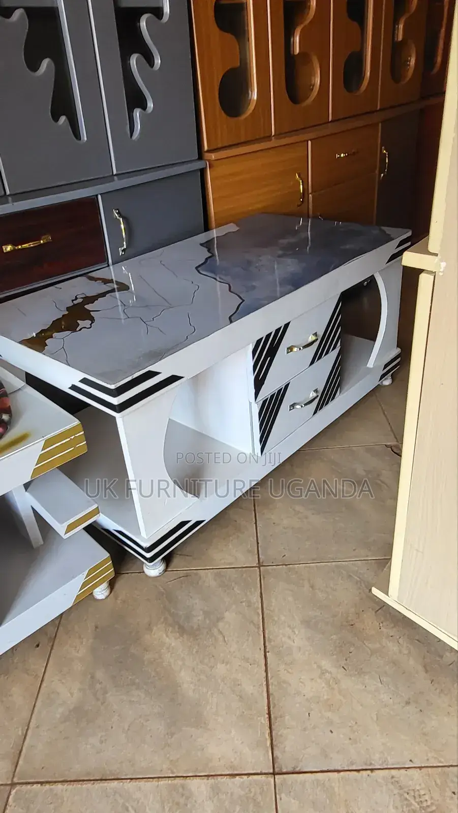 Center Table With Marble Stickers Available