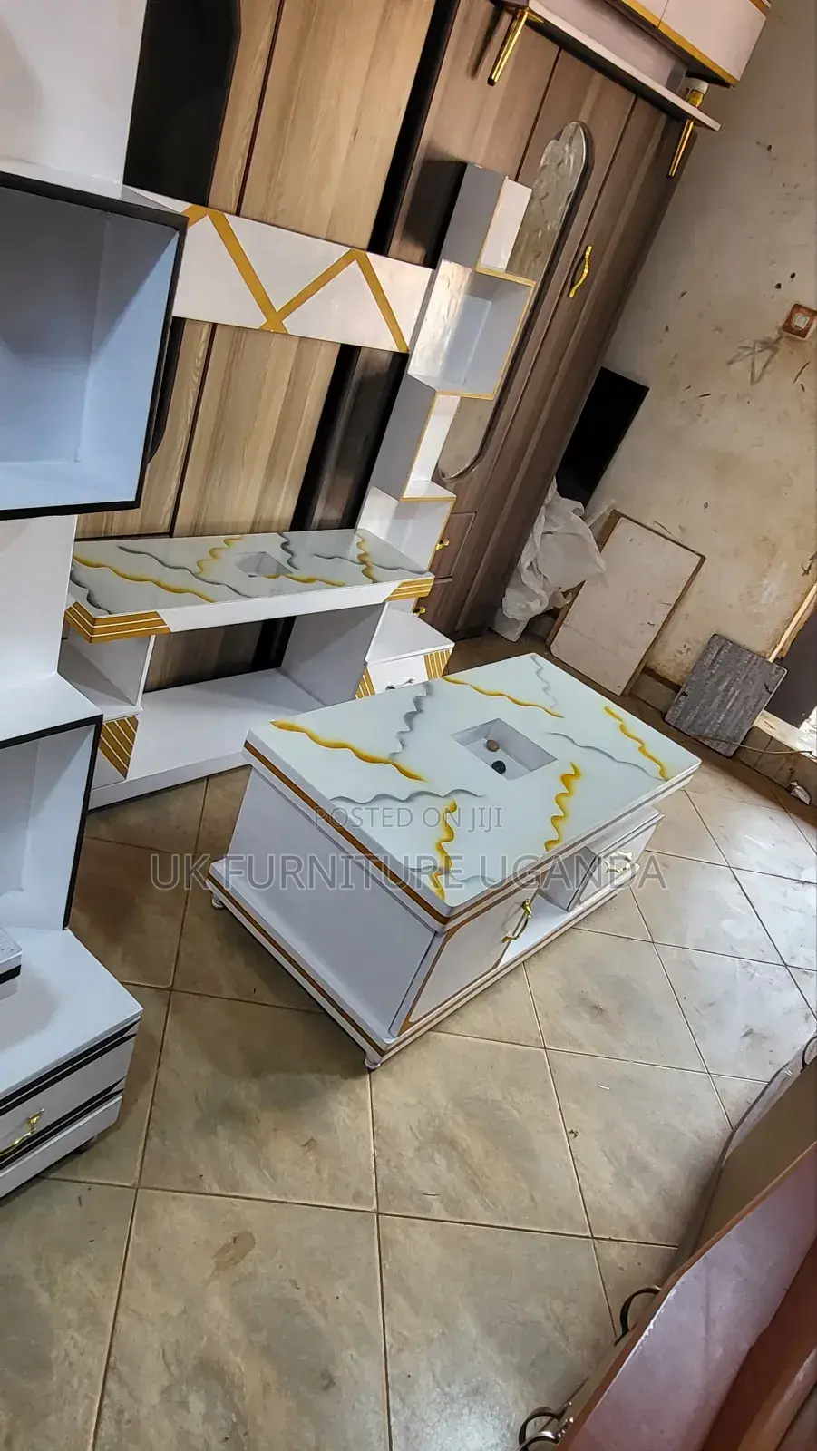 Center Table With Marble Stickers Available