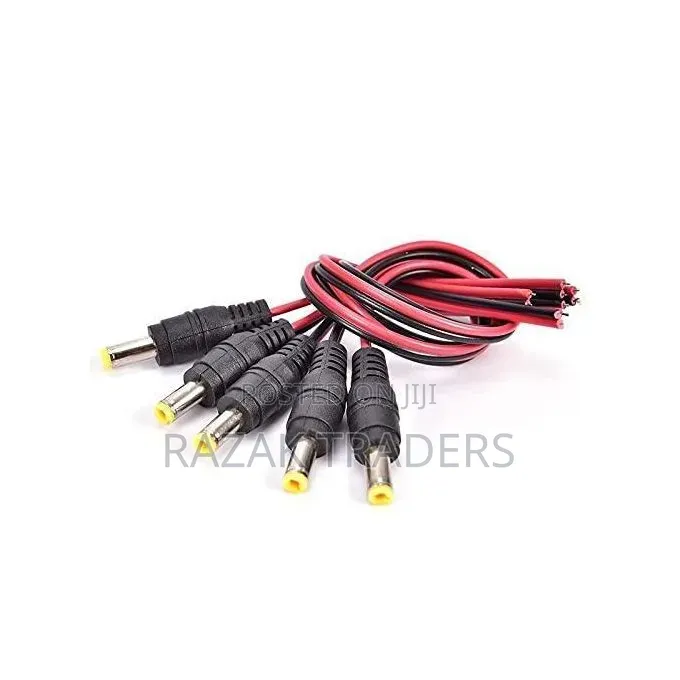 5 PCS 12v Male Dc Connector Cable Plug Wire for CCTV Strip Light.