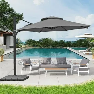 Gray Patio Round Outdoor Beach Umbrellas Beach Umbrellas