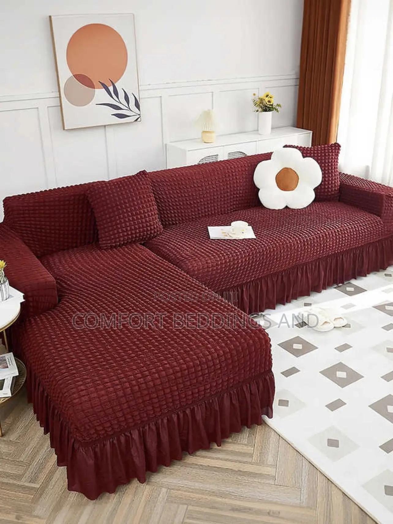 L Sofa Covers Maroon 5 Seaters