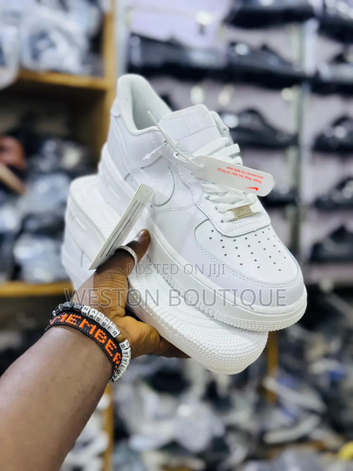 White Original Unisex Nike Airforce Sneakers Size 37 to 46