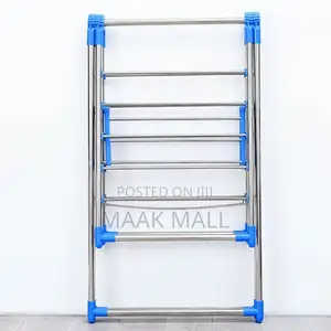 Stainless Steel Foldable Cloth Drying Rack With Adjustable Wings