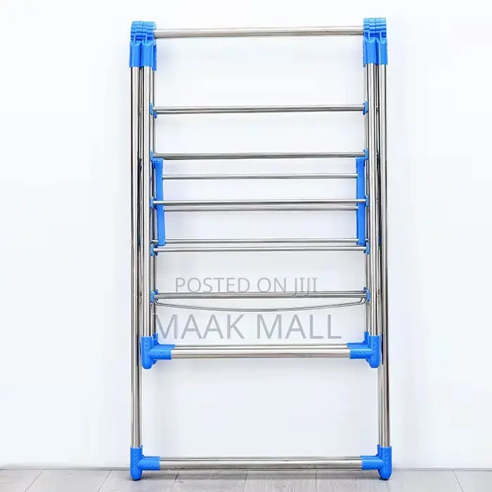 Stainless Steel Foldable Cloth Drying Rack With Adjustable Wings