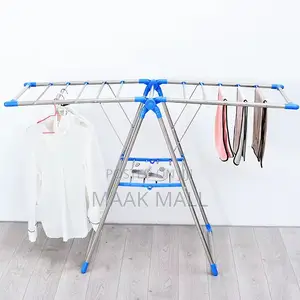 Stainless Steel Foldable Cloth Drying Rack With Adjustable Wings
